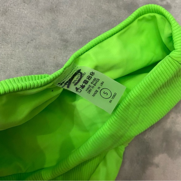 New! Montce BOTTOM Lima Micro Rib Paula Bikini Bottom Bright Green 27868 - Picture 5 of 7